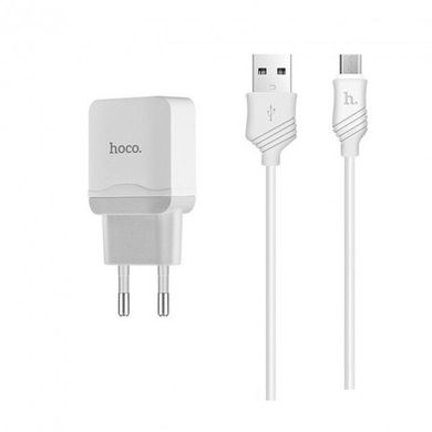 Сетевое зарядное устройство HOCO C22A SET 1usb + microCable white