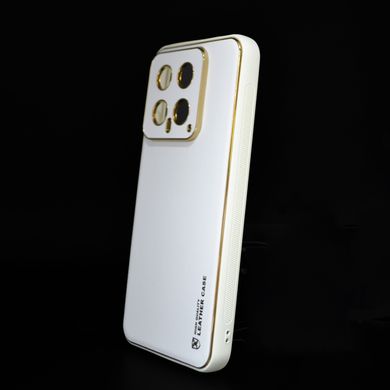 Чохол шкіра Xshield для Xiaomi 14 white Full Camera