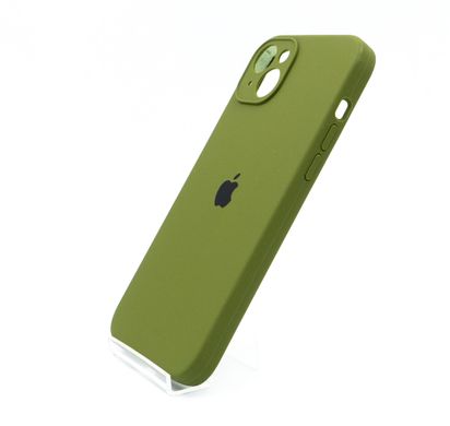Силіконовий чохол Full Cover для iPhone 14 Plus dark olive Full Camera