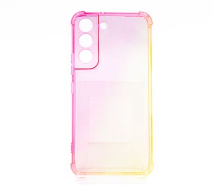 Силиконовый чехол WAVE Shine для Samsung S22 pink/yellow