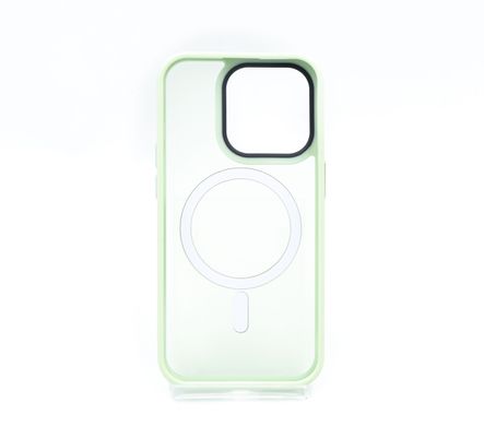 Чохол TPU+PC Metal Buttons with MagSafe Colorful для iPhone 14 Pro mint