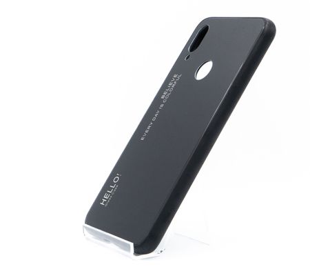 TPU+Glass чохол Gradient HELLO для Xiaomi Redmi Note 7/Note 7 Pro/Note 7S black