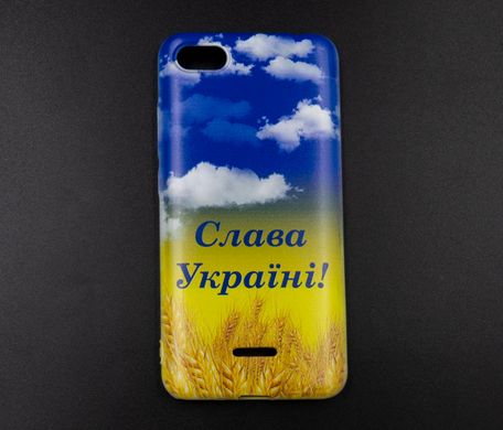 Силиконовый чехол MyPrint для Xiaomi Redmi 6A Слава Україні (колоски), clear