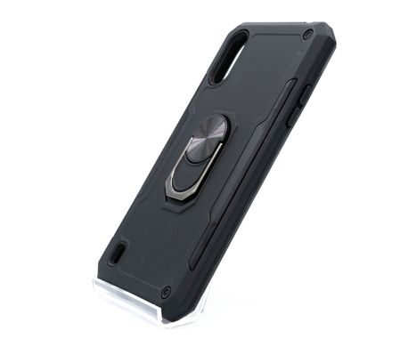 Чохол Serge Ring for Magne для Samsung A01 black протиударний з магнит тримачем