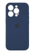 Силіконовий чохол Full Cover для iPhone 15 Pro midnight blue (dark blue) Full Camera
