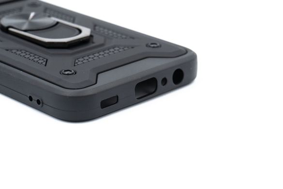 Чохол Camshield Serge Ring для Samsung A03S black протиударний шторка/захист камери