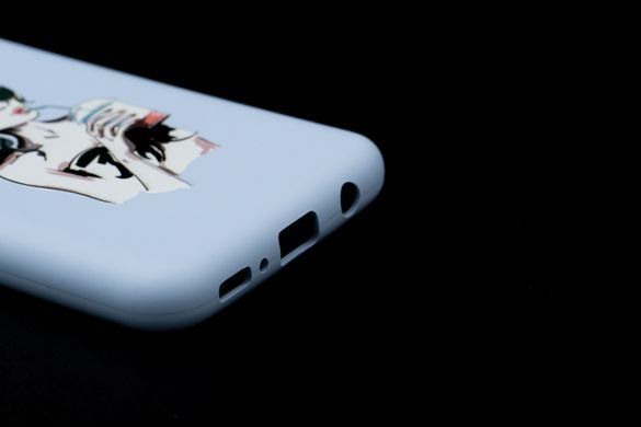 Силиконовый чехол Full Cover SP MyPrint для Samsung M31 mist blue серця-укр.