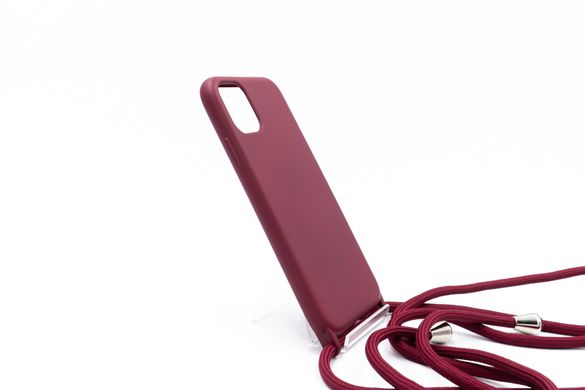 Силіконовий чохол WAVE Lanyard для iPhone 11 rose red (TPU)