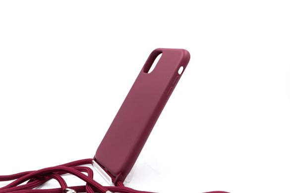 Силіконовий чохол WAVE Lanyard для iPhone 11 rose red (TPU)