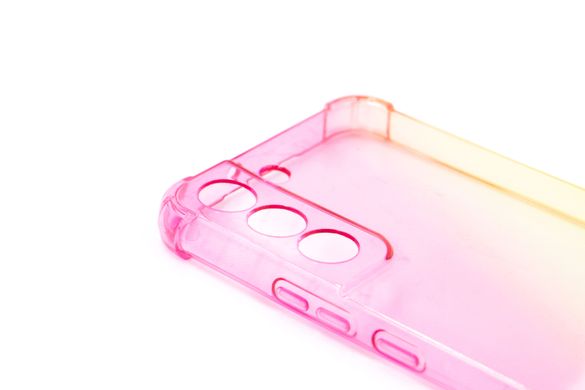 Силиконовый чехол WAVE Shine для Samsung S22 pink/yellow