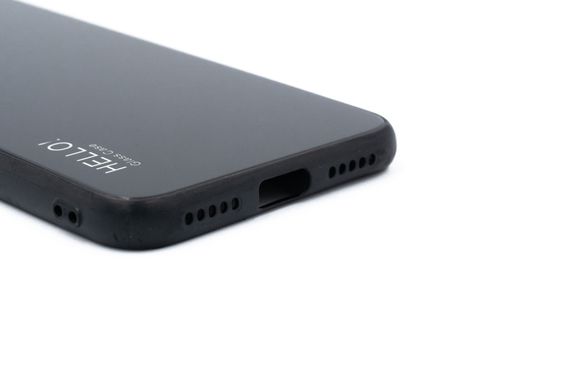 TPU+Glass чехол Gradient HELLO для Xiaomi Redmi Note 7/Note 7 Pro/Note 7S black
