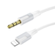 AUX кабель Borofone BL19 Lightning 1m white