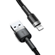 USB кабель Baseus Cafule CALKLF-C Lightning 1.5A/2m grey-black G1