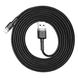 USB кабель Baseus Cafule CALKLF-C Lightning 1.5A/2m grey-black G1