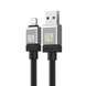 USB кабель Baseus CoolPlay Series fast charging cable Lightning 2.4A 1m black CAKW000401