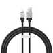 USB кабель Baseus CoolPlay Series fast charging cable Lightning 2.4A 1m black CAKW000401