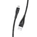USB кабель Usams US-SJ399 U41 Micro 2A/3m FC Braided charging&data cable black