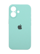 Силіконовий чохол Full Cover для iPhone 16 Plus marine green Full Camera