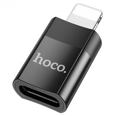 Перехідник Hoco UA17 ligntning Male to Type-C female USB2.0 adapter black