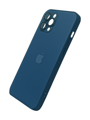 Чохол AG Glass with Magsafe для iPhone 12 Pro Max navy blue