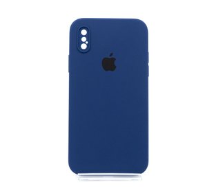 Силіконовий чохол Full Cover Square для iPhone X/XS deep navy Full Camera