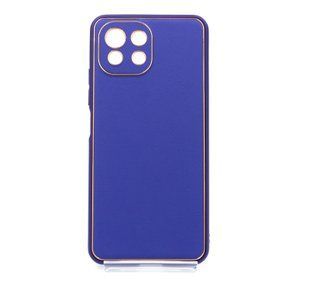 Чехол Leather Gold для Xiaomi Mi 11 Lite purple