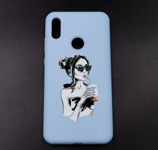 Силиконовый чехол Full Cover MyPrint для Huawei Y6 2019 mist blue Style