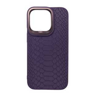 Чохол Kajsa Snake Pattern для iPhone 14 Pro Max deep purple