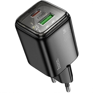 Мережевий блок живлення Hoco N53 Monsoon PD30W+QC3.0 USB/Type-C black