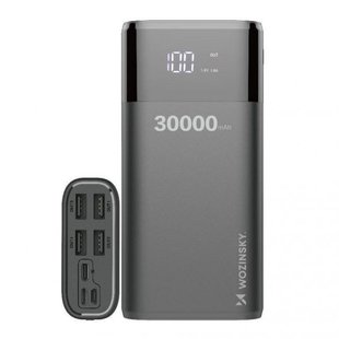 Power bank Wozinsky 30000 mAh with LCD display 2A black