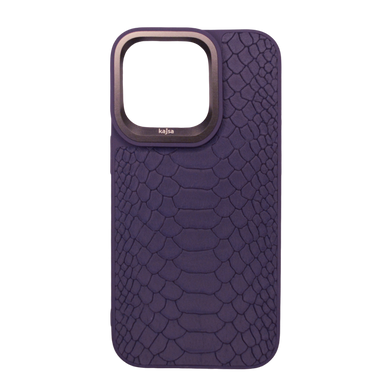 Чохол Kajsa Snake Pattern для iPhone 14 Pro Max deep purple