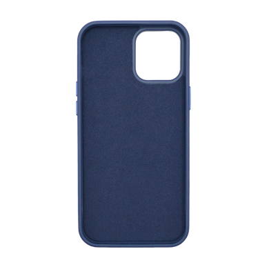 Чохол шкіряний Bonbon Leather Metal Style with MagSafe для iPhone 12 Pro Max navy blue