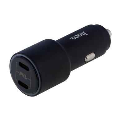 Автомобильное зарядное устройство Hoco NZ3 Dual port PD 40W QC3.0 black