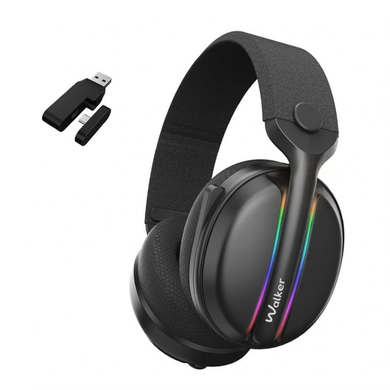 Наушники Walker BIG WBT-83 RGB/BT/2.4G игровые с микрофоном black