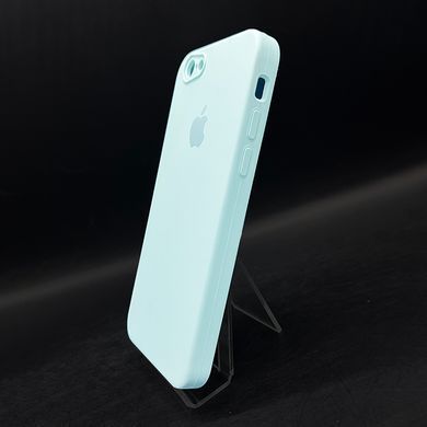 Силіконовий чохол Full Cover Square для iPhone 6 light turquoise Camera Protective