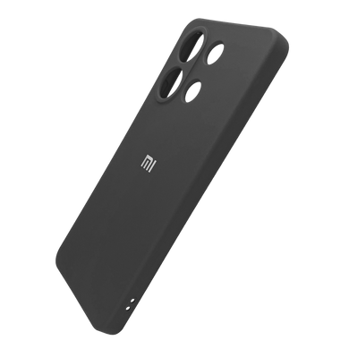 Силиконовый чехол Full Cover для Xiaomi Redmi Note 13 4G black Full Camera