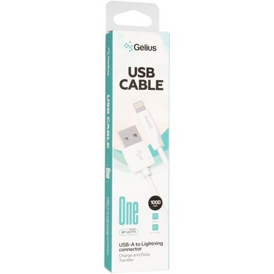 USB кабель Gelius One GP-UC117 Lightning (1m) (12W) white