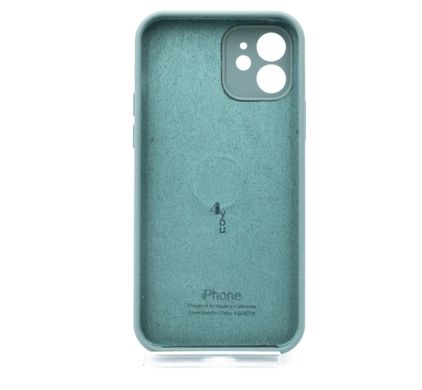 Силіконовий чохол Full Cover для iPhone 12 pine green Full Camera
