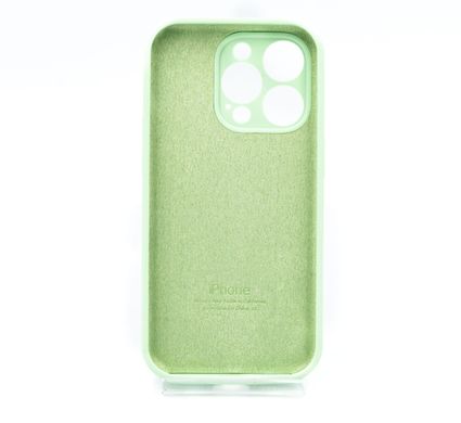 Силіконовий чохол Full Cover для iPhone 14 Pro pistachio Full Camera