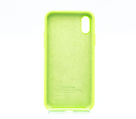 Силіконовий чохол Full Cover для iPhone X/XS shiny green