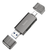 Картрідер Hoco H39 USB/Type-C 3.0 metal grey black