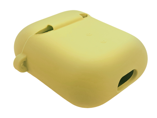 Чохол for AirPods 1/2 силіконовий bright yellow з мікрофіброю