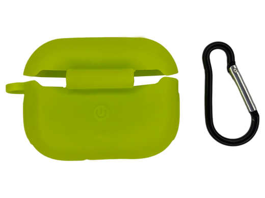Чохол for AirPods Pro силіконовий+ карабін party green box