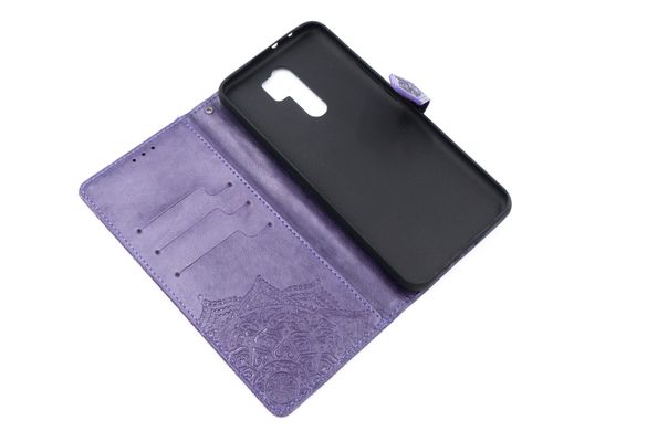 Чохол книжка шкіра Art case з візитницею для Xiaomi Redmi 9 violet