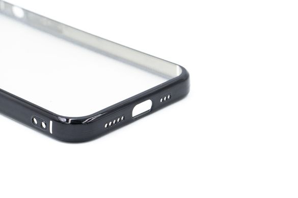Силіконовий чохол Сlear для iPhone 12 Pro black Full Camera с глянцевой окантовкой