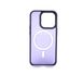 Чохол TPU+PC Metal Buttons with MagSafe Colorful для iPhone 14 Pro dark violet