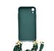 Чехол Fashion для IPhone XR green+ шнурок