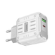 Сетевой блок питания Hoco C136A 1USB-C/1USB PD/QC 45W White