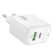 Сетевое зарядное устройство Borofone BAS44A 1USB-C/1USB PD/ QC 20W white