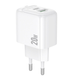 Сетевое зарядное устройство Borofone BAS44A 1USB-C/1USB PD/ QC 20W white